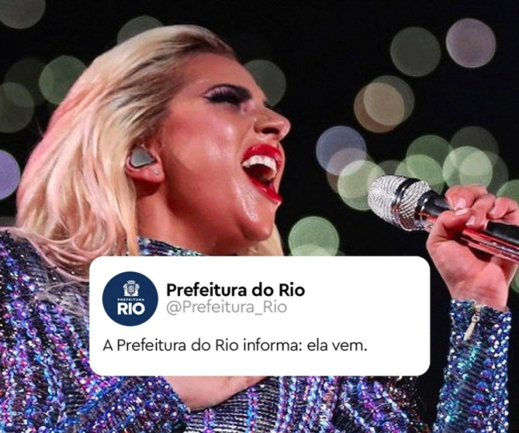 Lady Gaga também garantiu que está trabalhando duro para fazer um show inesquecível / imagem: reprodução Instagram Prefeitura do Rio