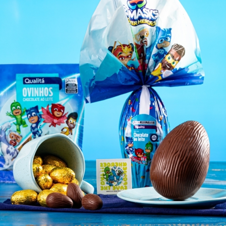 A linha é composta por um Ovo de Páscoa de chocolate ao leite / imagem: divulgação