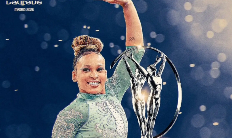 Ela venceu disputa com outros 5 atletas na categoria "Retorno do Ano" / imagem: reprodução X - Laureus