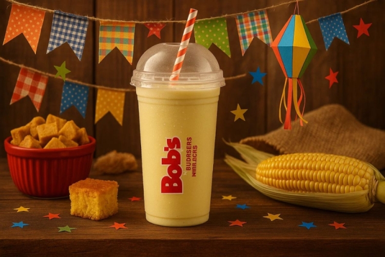 O Milk Shake sabor Milho é feito de sabor de baunilha, batido com calda de milho / imagem: divulgação