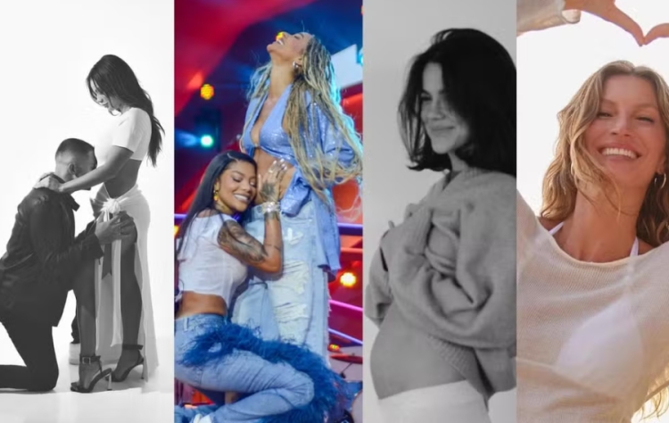 Mães de primeira viagem ou família crescendo no final do ano / imagens: reprodução redes sociais
